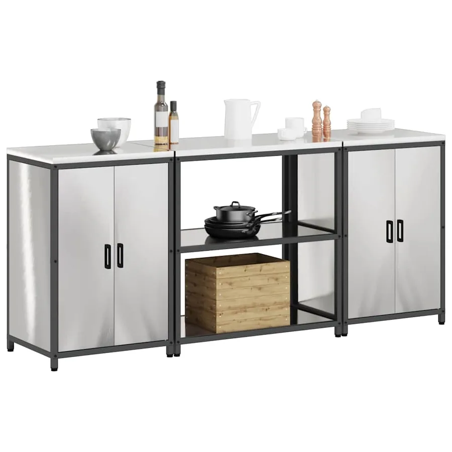 Ensemble de rangement cuisine HATTEM 3 pcs Argenté - 3
