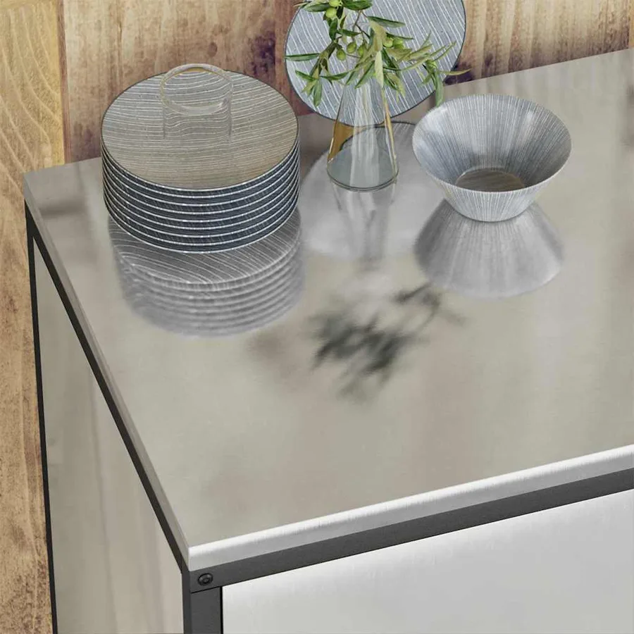 Ensemble de rangement cuisine HATTEM 2 pcs Argenté - 5