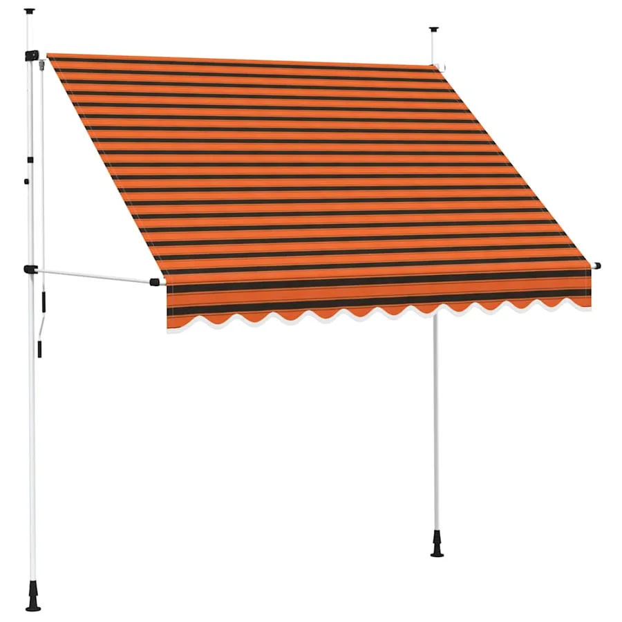 Auvent manuel rétractable 250 cm Orange et marron - 2