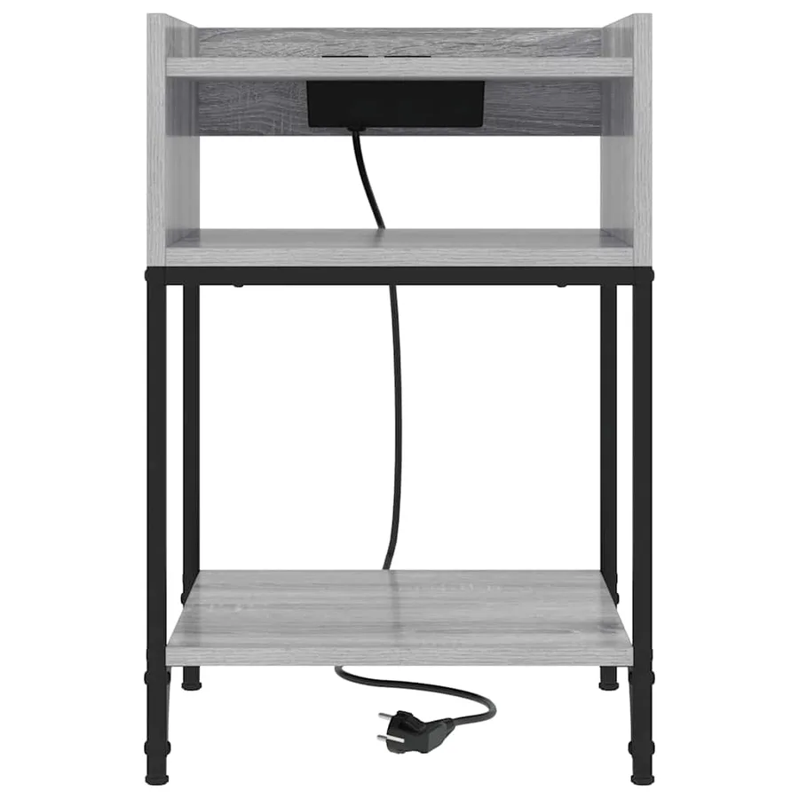 Cabinet de chevet 2 pcs Gris Sonoma 40 x 40 x 61 cm - 6