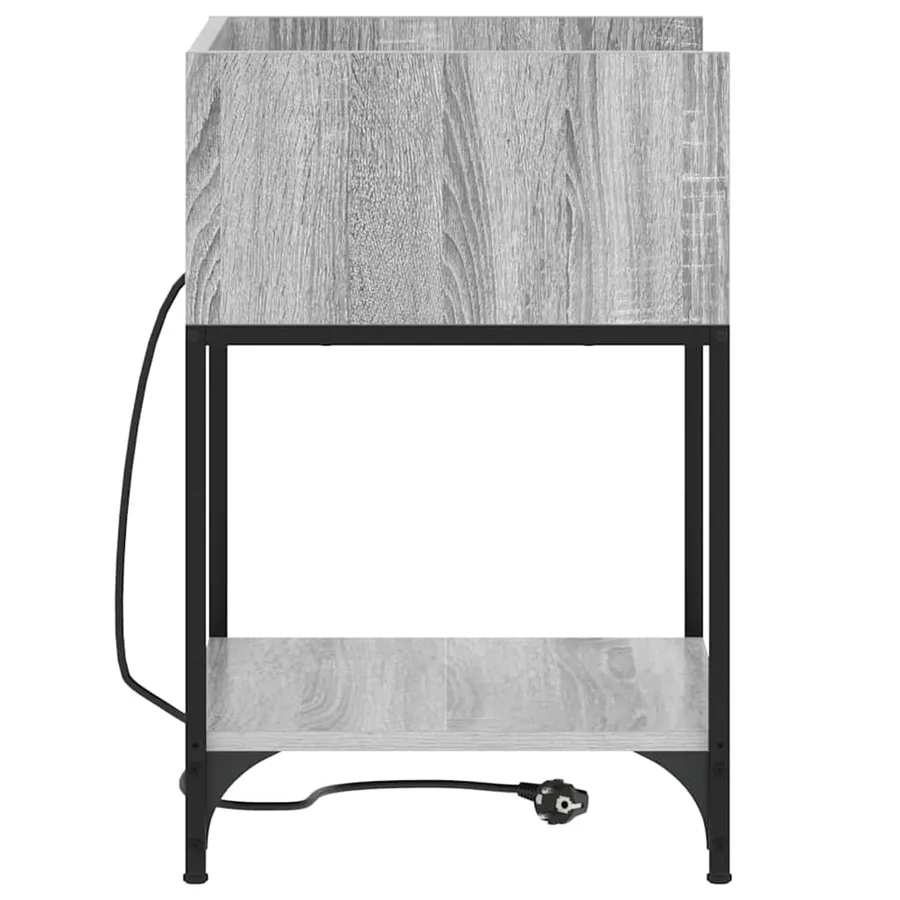 Cabinet de chevet 2 pcs Gris Sonoma 40 x 40 x 61 cm - 7