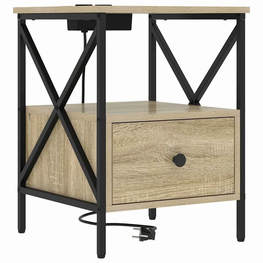Cabinet de chevet 2 pcs Chêne Sonoma 41,5 x 40,5 x 55 cm - 5
