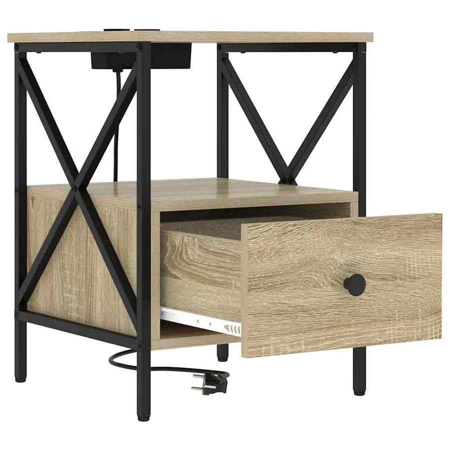 Cabinet de chevet 2 pcs Chêne Sonoma 41,5 x 40,5 x 55 cm - 6