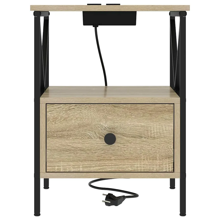 Cabinet de chevet 2 pcs Chêne Sonoma 41,5 x 40,5 x 55 cm - 7