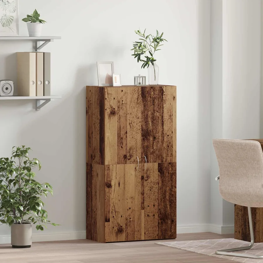 Cabinet de Bureau Bois ancien 60 x 32 x 115 cm