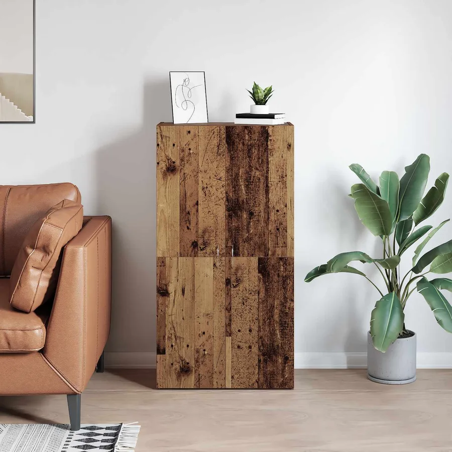 Cabinet de Bureau Bois ancien 60 x 32 x 115 cm - 4