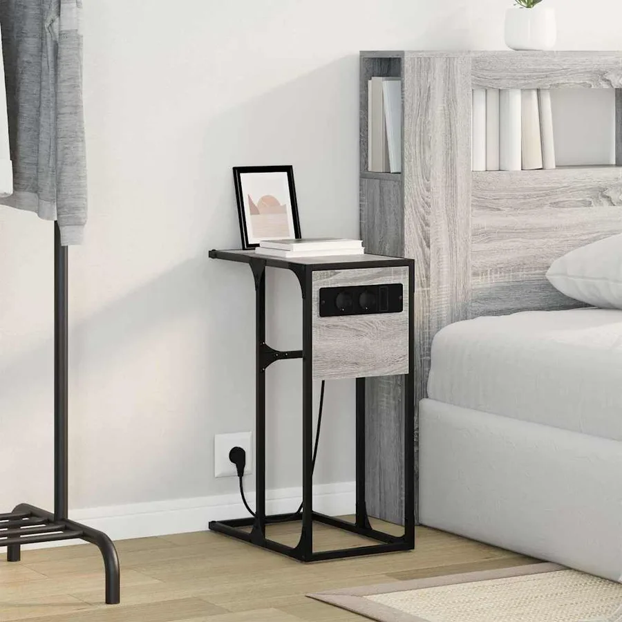 Cabinet de chevet Gris Sonoma 41,5 x 26 x 60,5 cm - 4
