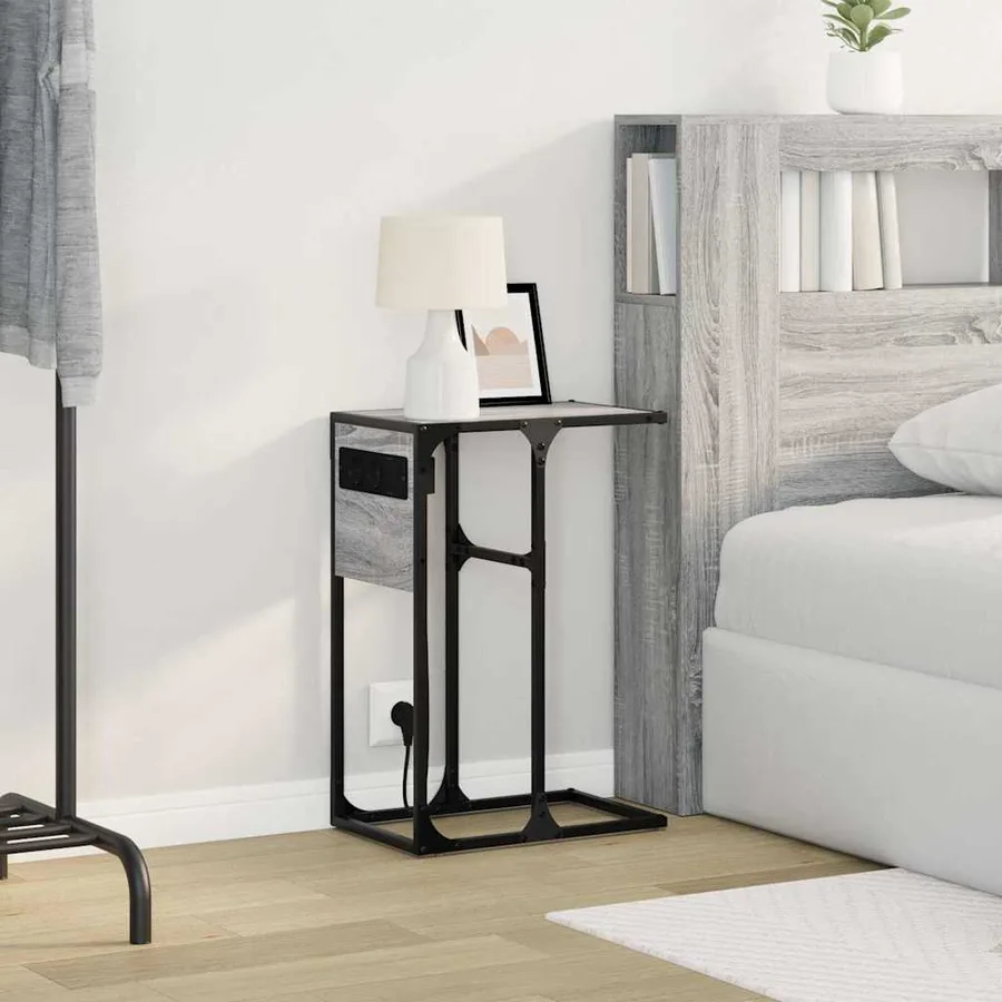 Cabinet de chevet Gris Sonoma 41,5 x 26 x 60,5 cm - 5