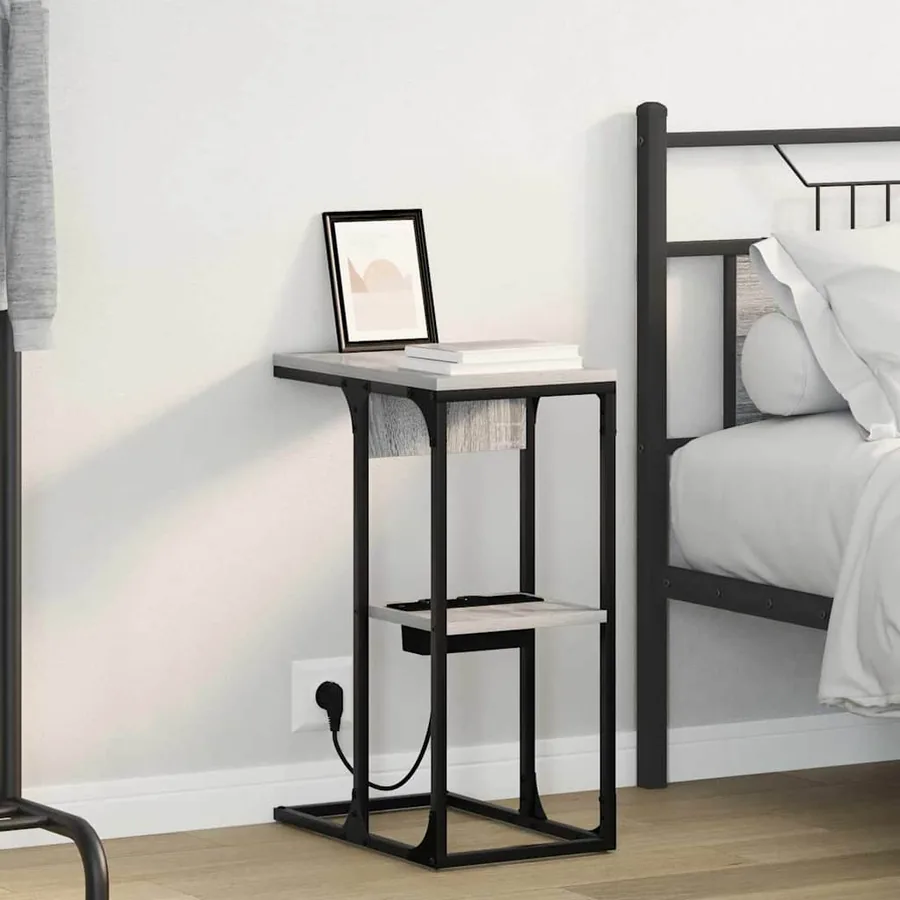 Cabinet de chevet Gris Sonoma 41,5 x 26 x 60,5 cm