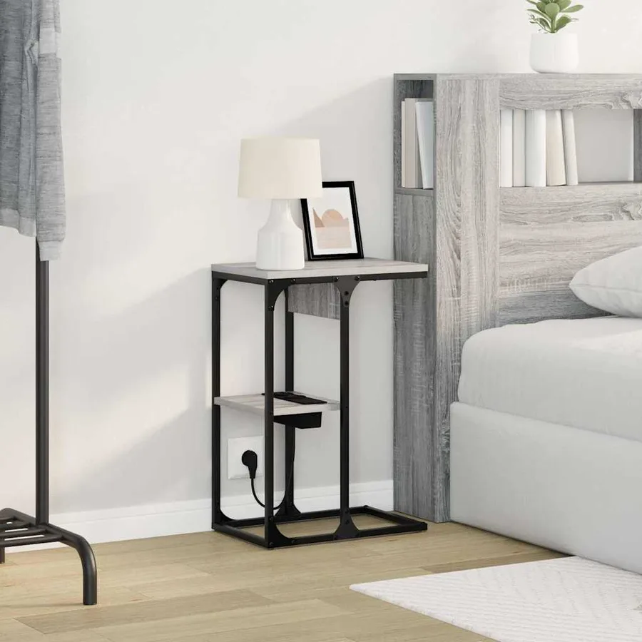 Cabinet de chevet Gris Sonoma 41,5 x 26 x 60,5 cm - 5