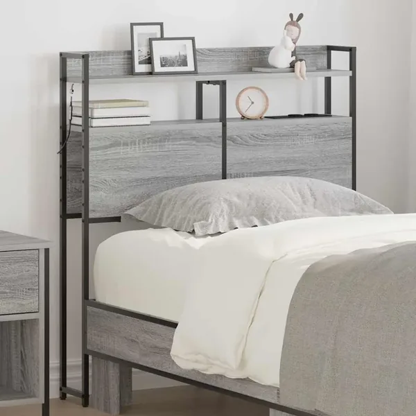 Tête de lit de rangement Sonoma gris Bois d'ingénierie