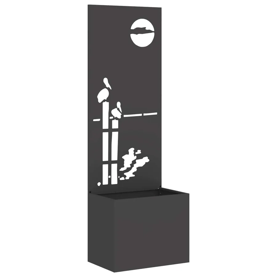Écran de confidentialité de jardin Fretwork Noir 50 x 150 cm - 2