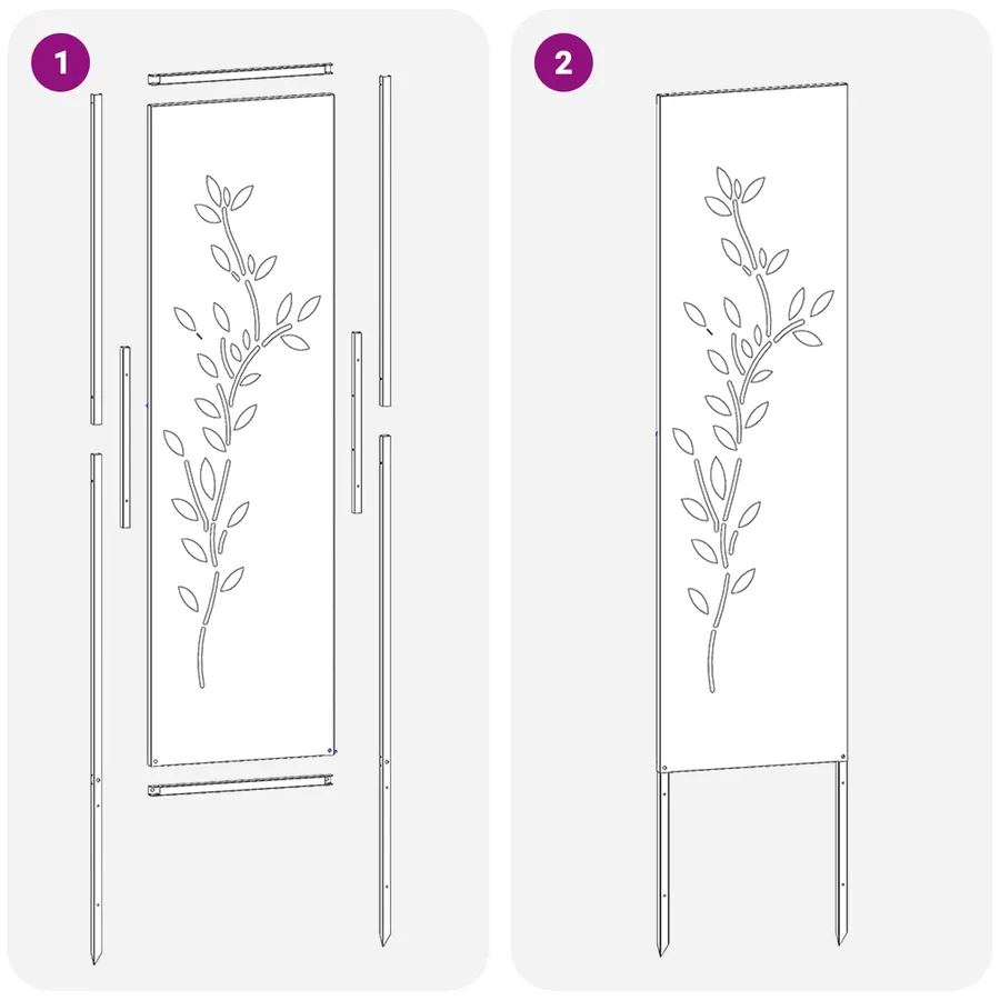 Écran de confidentialité de jardin Floral Argenté 32 x 140 cm - 10