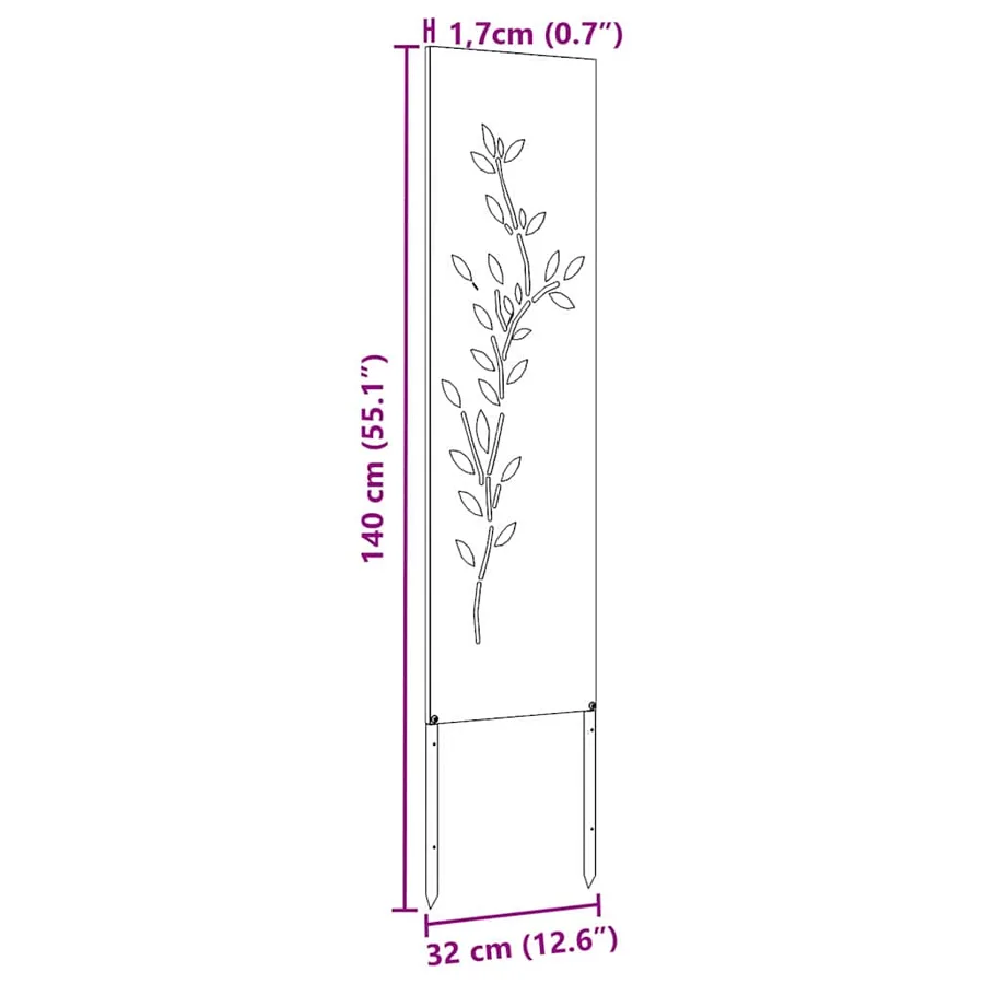Écran de confidentialité de jardin Floral Argenté 32 x 140 cm - 14