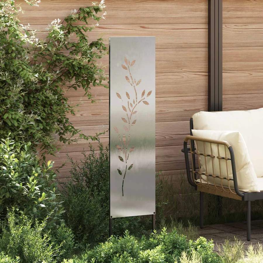 Écran de confidentialité de jardin Floral Argenté 32 x 140 cm - 3