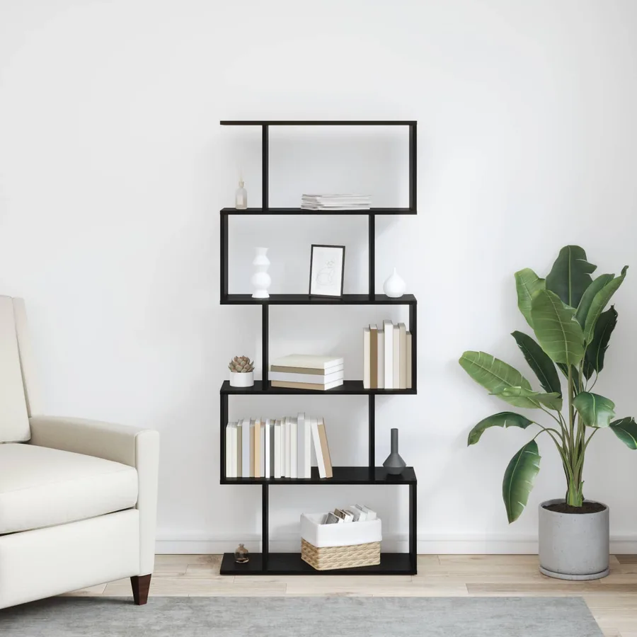 Bibliothèque Chêne noir 70 x 24 x 161 cm Bois d'ingénierie - 4
