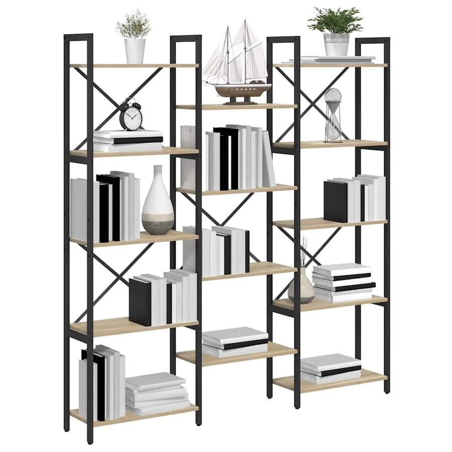 Étagère Chêne Sonoma 156 x 25 x 167 cm Bois d'ingénierie - 3