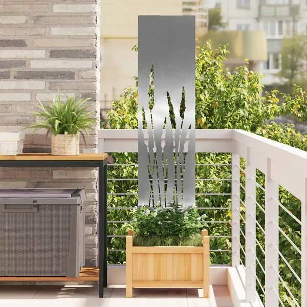 Écran de confidentialité de jardin Fretwork Argenté 32 x 140 cm