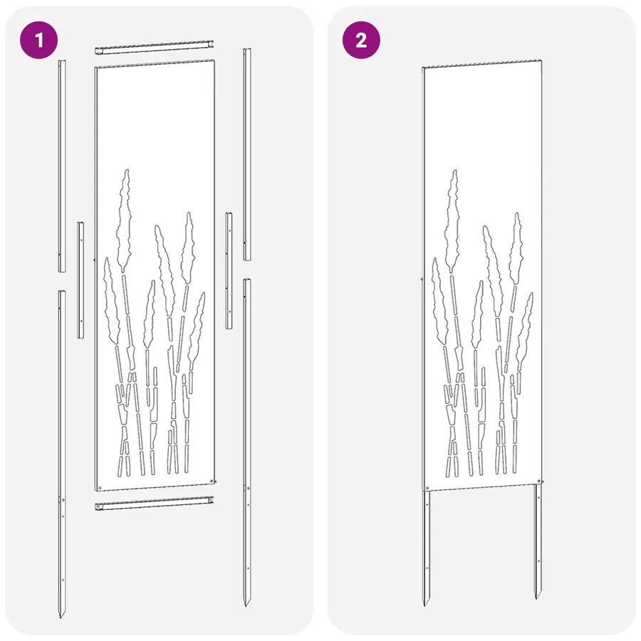 Écran de confidentialité de jardin Fretwork Argenté 32 x 140 cm - 8
