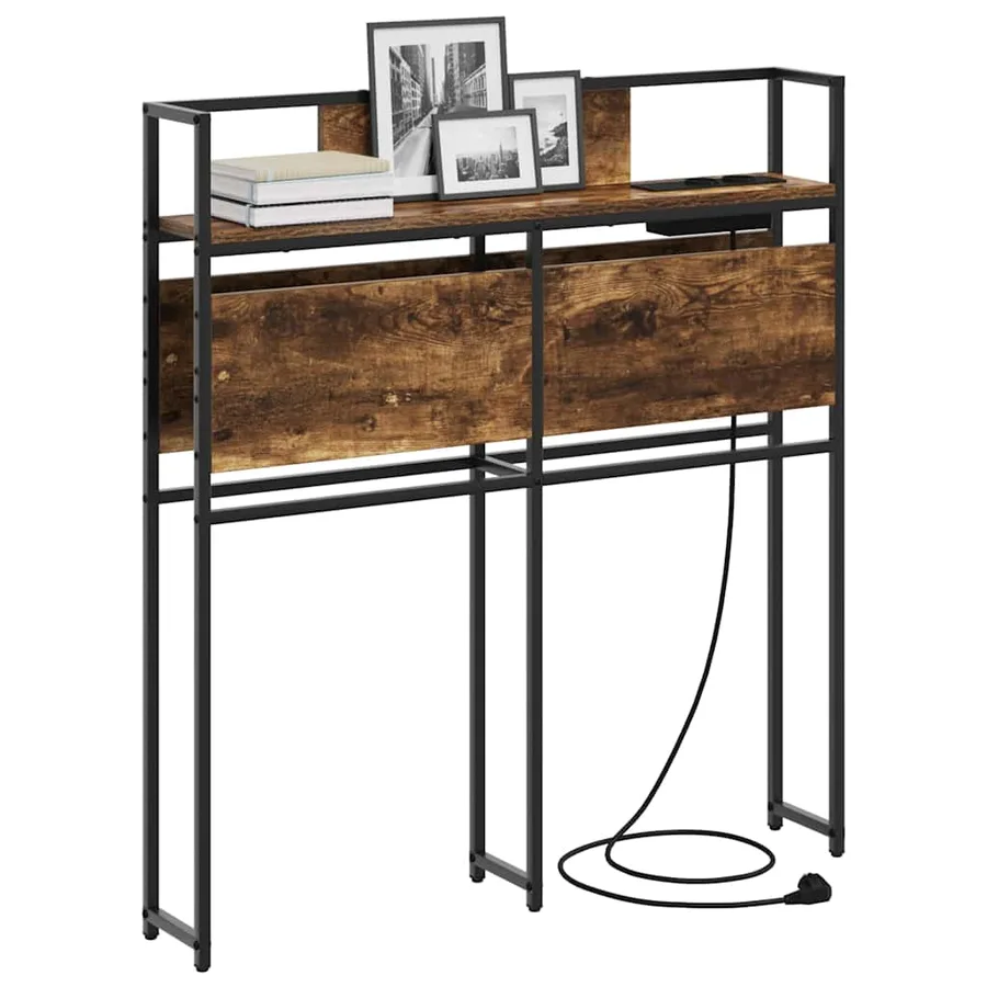 Tête de lit de rangement Chêne fumé Bois d'ingénierie - 3