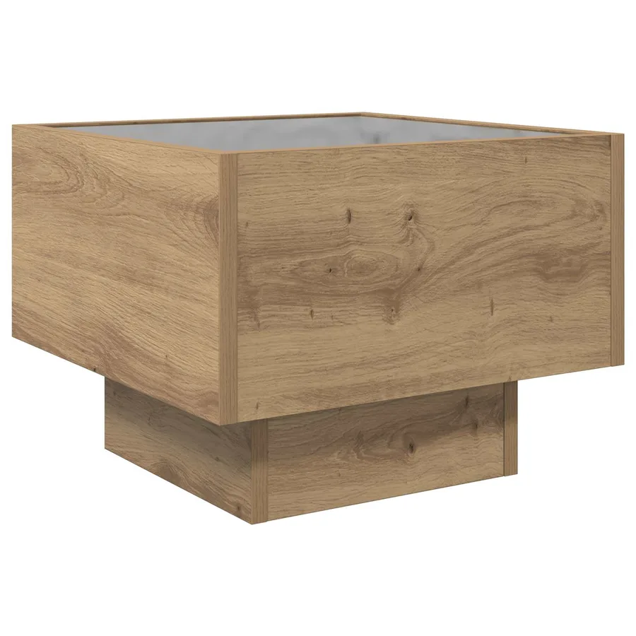 Table basse Chêne artisanal 40 x 40 x 30 cm Bois d'ingénierie - 5