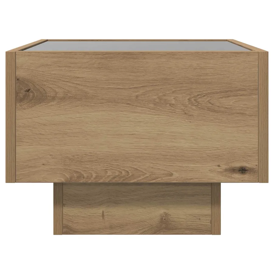 Table basse Chêne artisanal 40 x 40 x 30 cm Bois d'ingénierie - 6