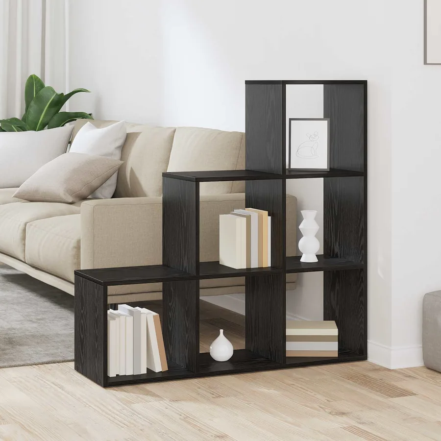 Cloison Bibliothèque Chêne noir 99 x 29 x 99 cm