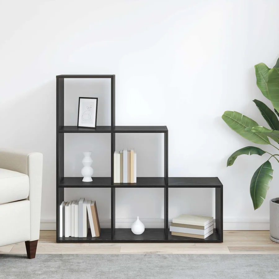 Cloison Bibliothèque Chêne noir 99 x 29 x 99 cm - 4