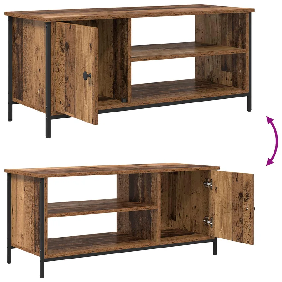 Meuble TV Bois Ancien 100 x 40 x 45 cm Bois d'ingénierie - 11