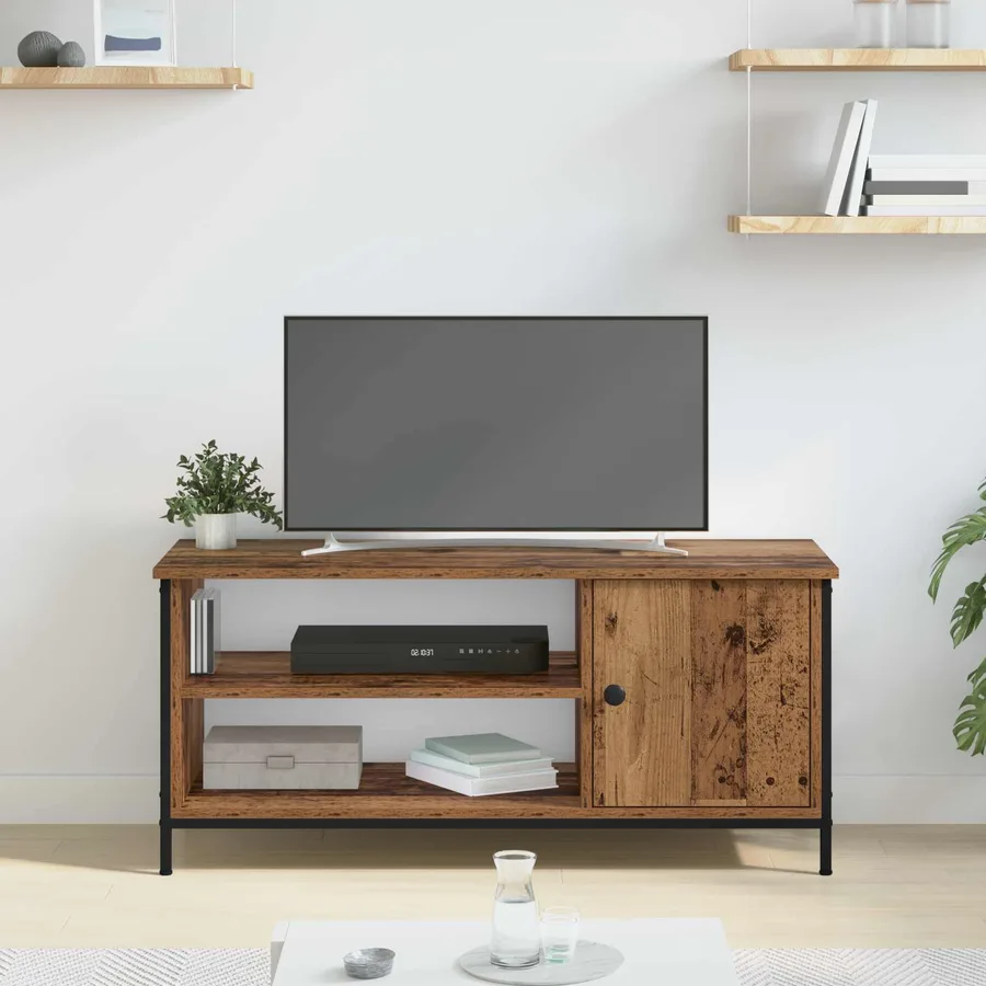 Meuble TV Bois Ancien 100 x 40 x 45 cm Bois d'ingénierie - 4