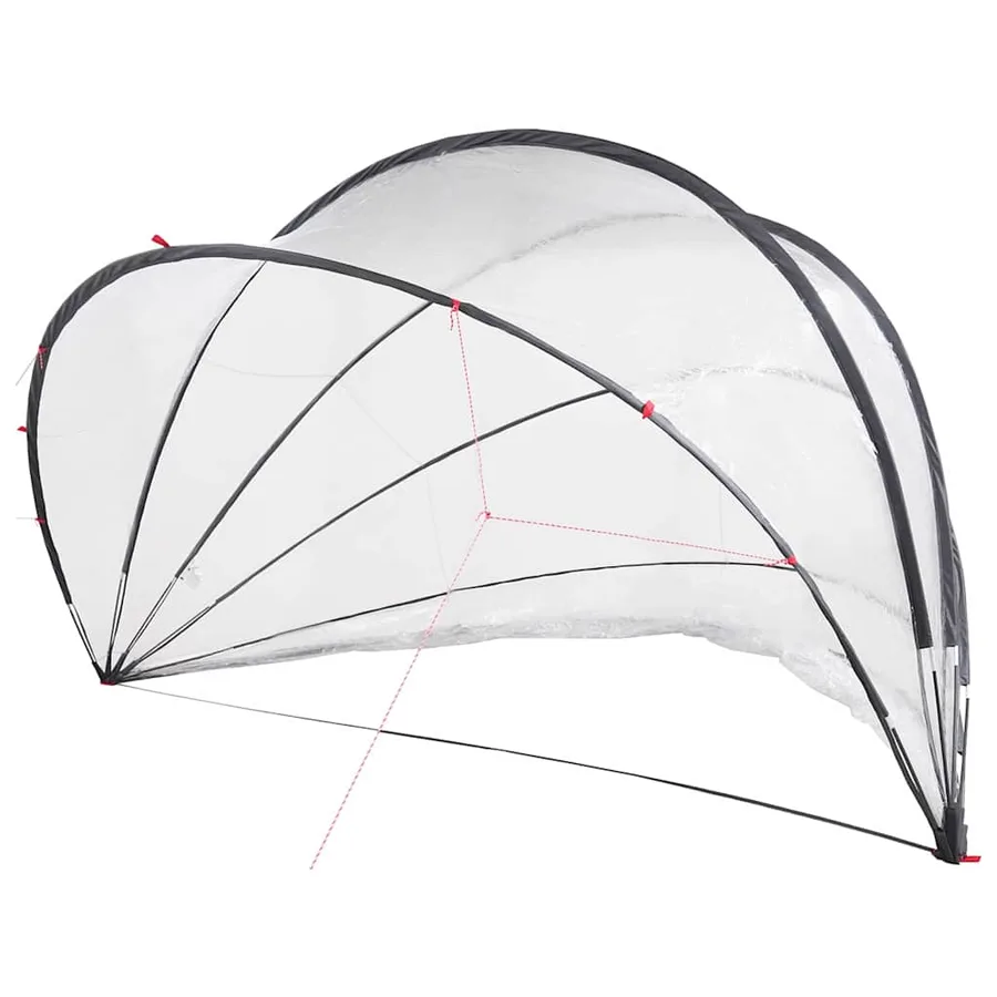 Dôme de piscine Transparent 500 x 500 x 236 cm PVC - 2