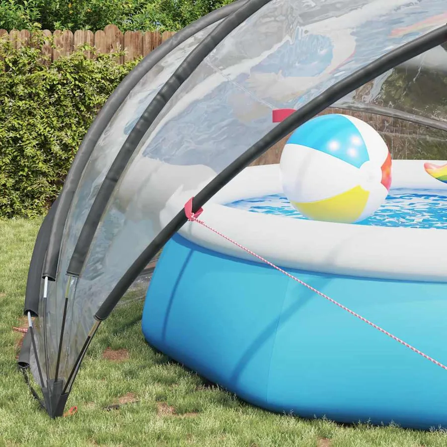 Dôme de piscine Transparent 500 x 500 x 236 cm PVC - 5