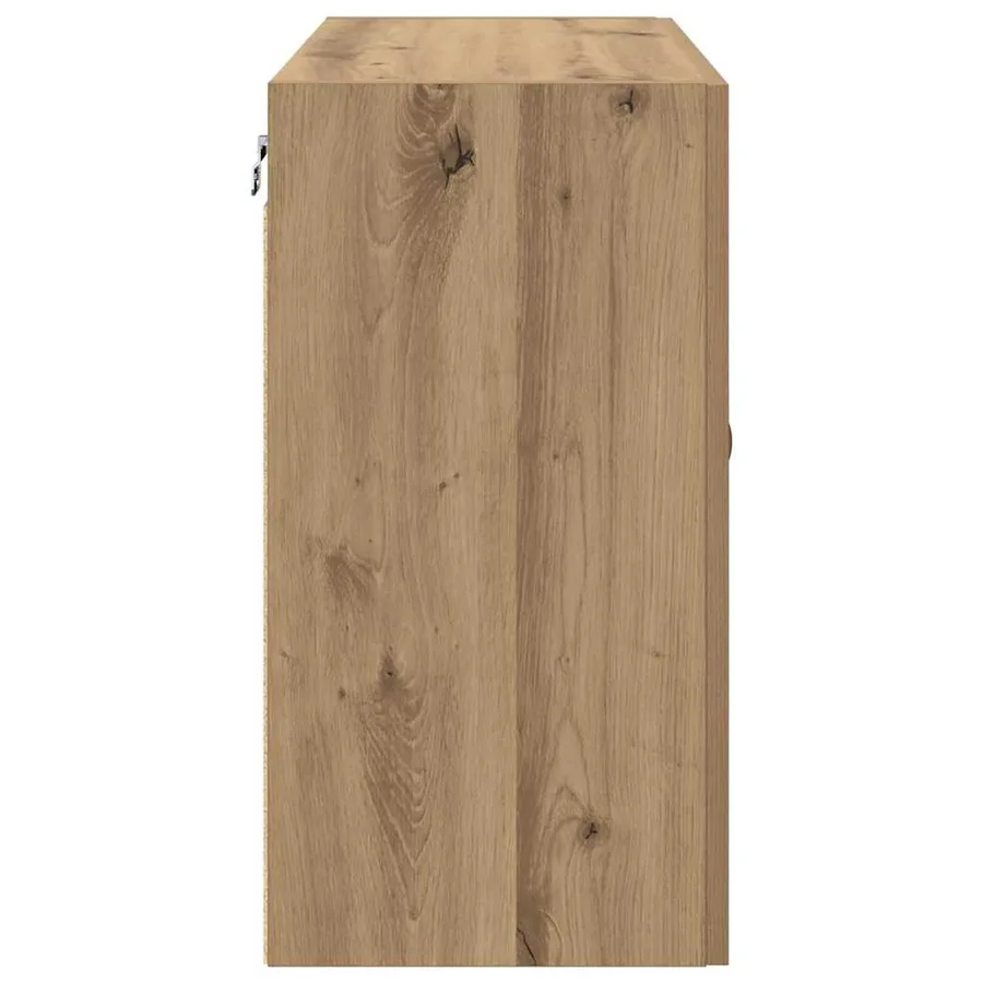 Meuble mural 60 x 31 x 60 cm Bois d'ingénierie chêne artisanal - 7