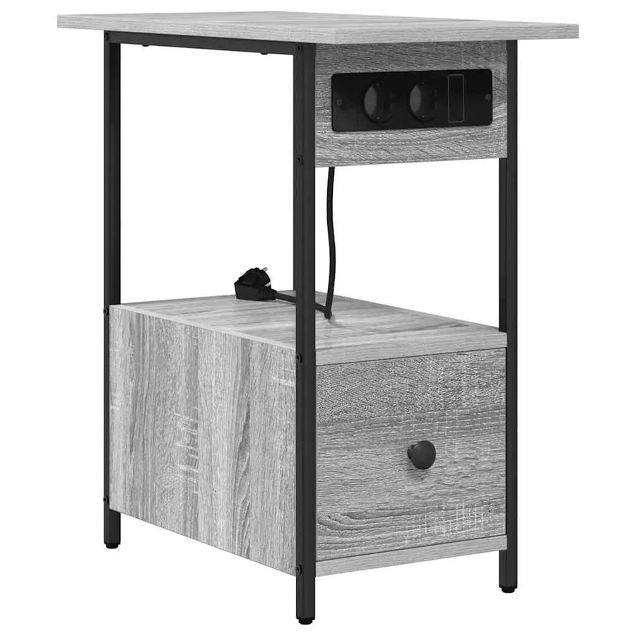 Cabinet de chevet Gris Sonoma 60 x 30 x 61 cm Bois d'ingénierie - 2