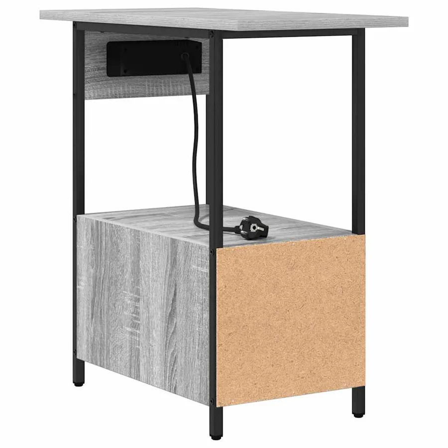 Cabinet de chevet Gris Sonoma 60 x 30 x 61 cm Bois d'ingénierie - 9
