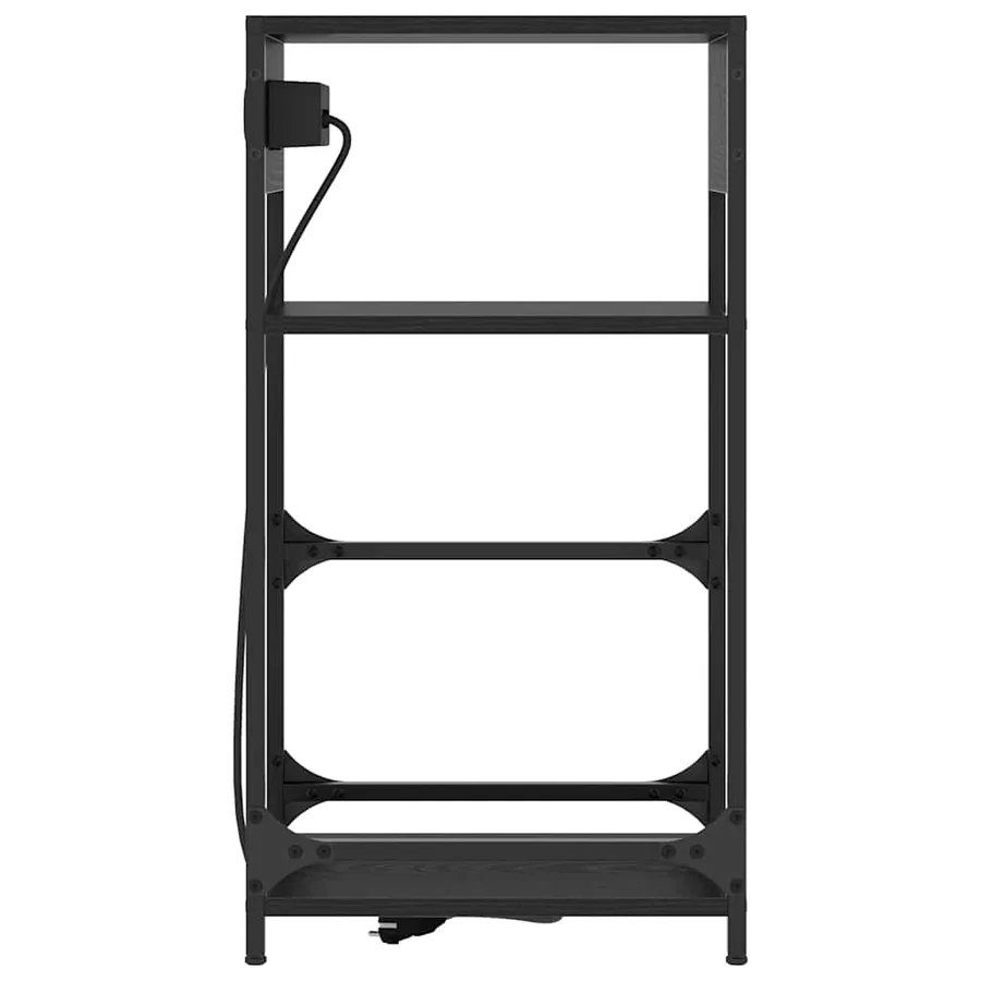 Cabinet de chevet Chêne noir 40 x 27 x 76 cm Bois d'ingénierie - 7