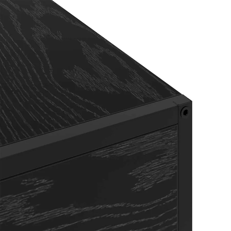 Cabinet de chevet Chêne noir 40 x 27 x 76 cm Bois d'ingénierie - 8