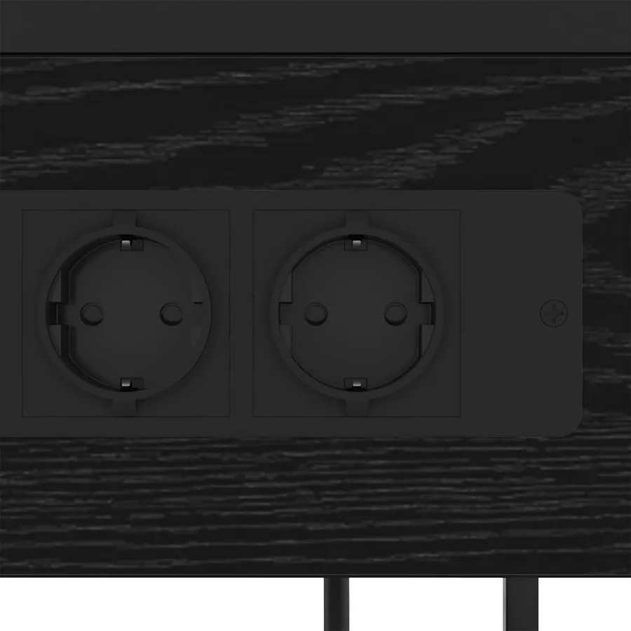 Cabinet de chevet Chêne noir 40 x 27 x 76 cm Bois d'ingénierie - 9