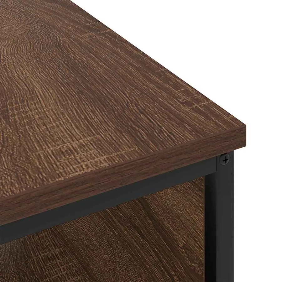 Cabinet de chevet Chêne brun 41 x 28 x 76 cm Bois d'ingénierie - 10