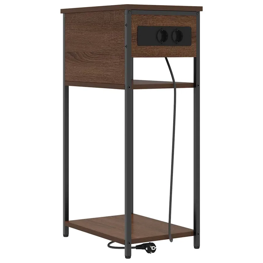 Cabinet de chevet Chêne brun 41 x 28 x 76 cm Bois d'ingénierie - 2