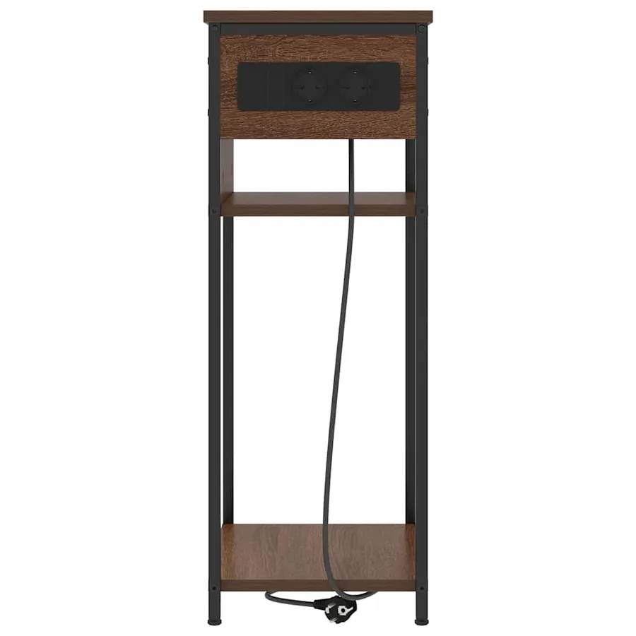 Cabinet de chevet Chêne brun 41 x 28 x 76 cm Bois d'ingénierie - 6