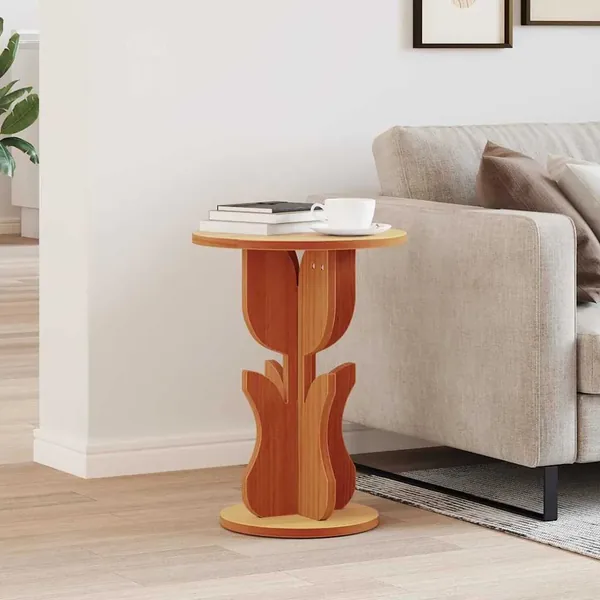 Table basse Brun cire 39,5 x 39,5 x 53,5 cm Bois massif en pin