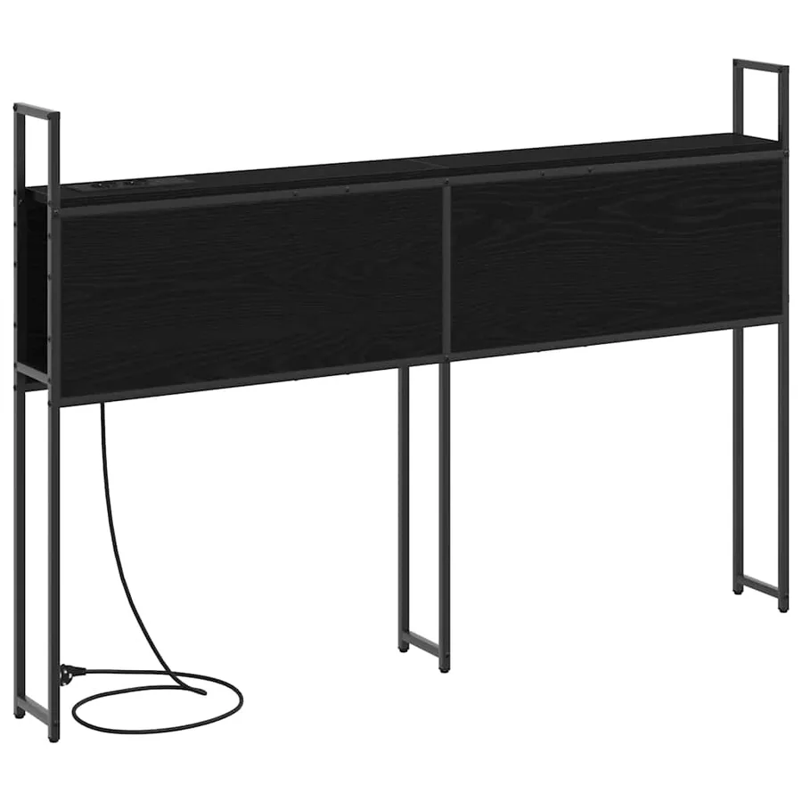 Headboard de Rangement avec Station de Charge Chêne noir - 7