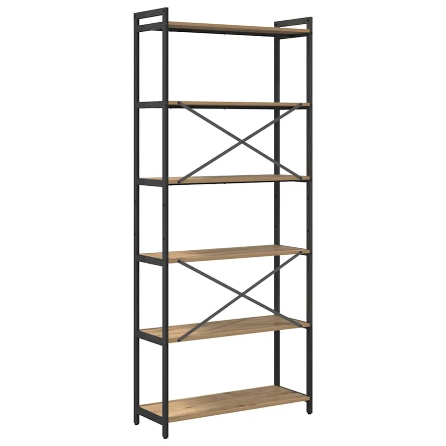 Étagère 80 x 30 x 189,5 cm Bois d'ingénierie Chêne artisanal - 7