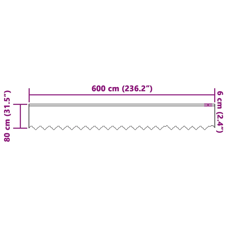 Rideau en Dentelle avec des rideaux Blanc 80 x 600 cm Polyester - 8