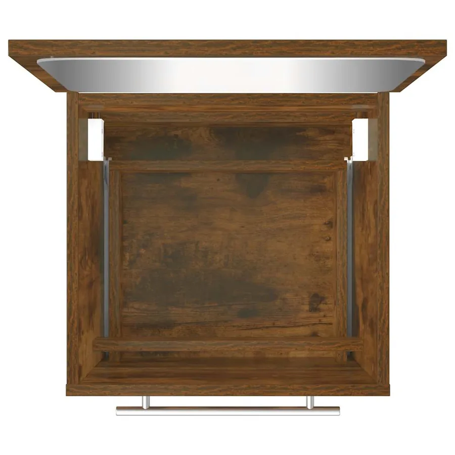 Armoire de salle de bain avec miroir Chêne fumé 41x38,5x48 cm - 8