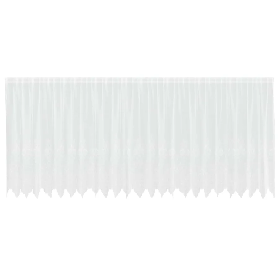 Rideau en Dentelle Floral Blanc 180 x 600 cm Polyester - 2