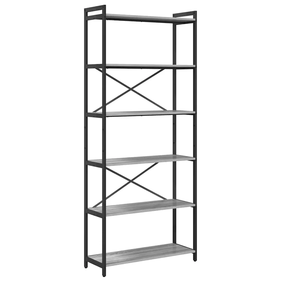 Étagère Sonoma gris 80 x 30 x 189,5 cm Bois d'ingénierie - 2