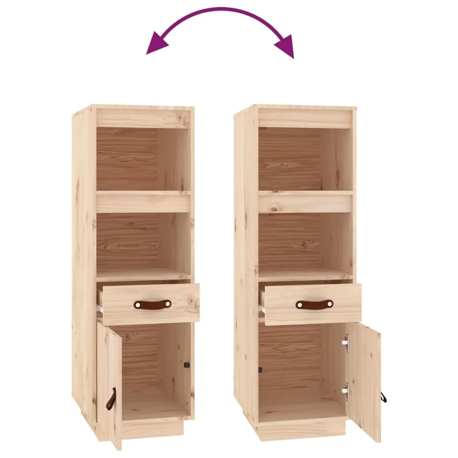 Buffet haut 34x40x108,5 cm Bois massif de pin - 8