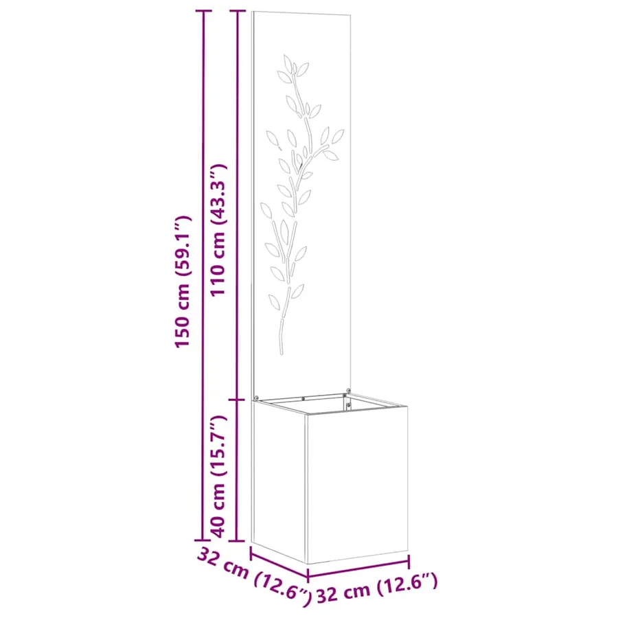 Écran de confidentialité de jardin Anthracite 32 x 32 x 150 cm - 11